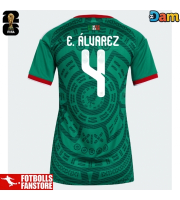 Mexiko Edson Alvarez #4 Hemmatröja Dam VM 2026 Kortärmad